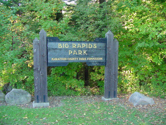 Big Rapids Park sign